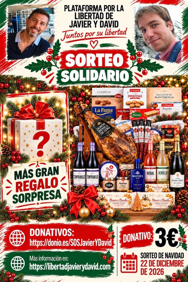 Sorteo solidario por la libertad de Javier y David